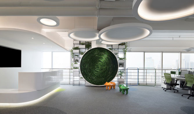 杭州服飾有限公司運(yùn)營中心前臺(tái)整體區(qū)域設(shè)計(jì)