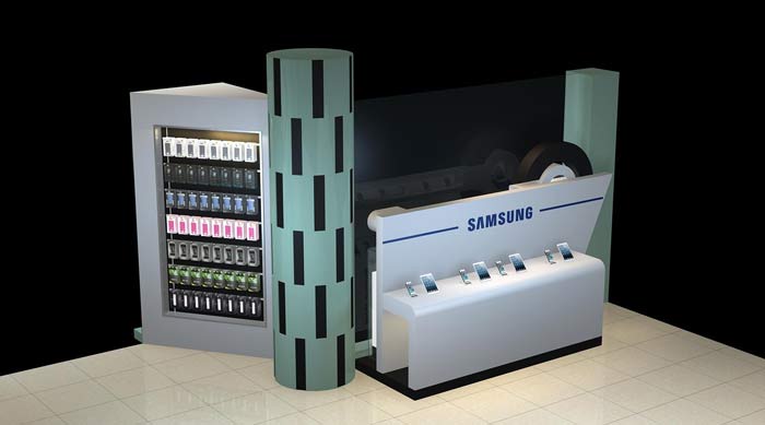 2016年最新、最熱手機店貼膜展示柜裝修設(shè)計案例效果圖