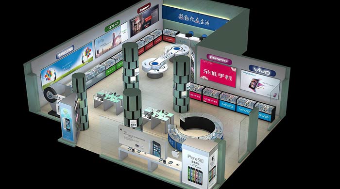 2016年最新、最熱手機店整體裝修設(shè)計案例效果圖