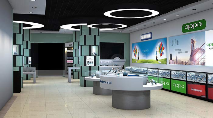 2016年最新、最熱手機店柱子的裝修設(shè)計案例效果圖