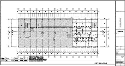杭州精品酒店室內(nèi)裝飾工程深化設(shè)計(jì)四層平面墻體開(kāi)線圖