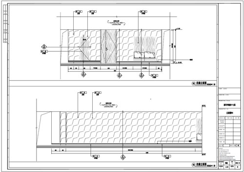 某寫字樓室內深化設計裝飾施工圖走廊立面圖90(一)