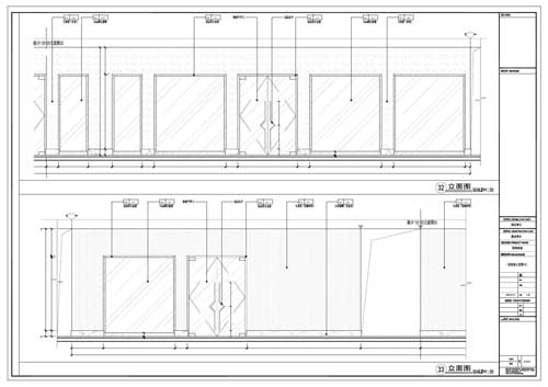 商場(chǎng)深化設(shè)計(jì)施工圖一層立面圖32-33