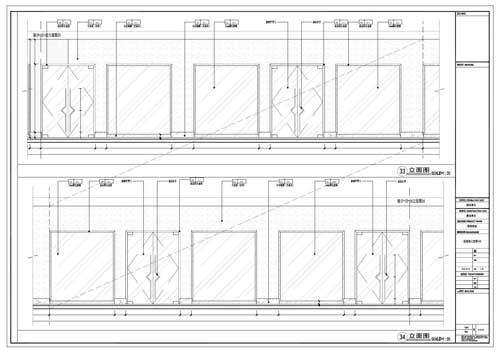 商場(chǎng)深化設(shè)計(jì)施工圖一層立面圖33-34