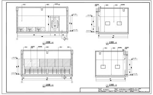 青少年活動(dòng)中心深化設(shè)計(jì)施工圖一層C區(qū)青年社團(tuán)活動(dòng)平、頂面圖