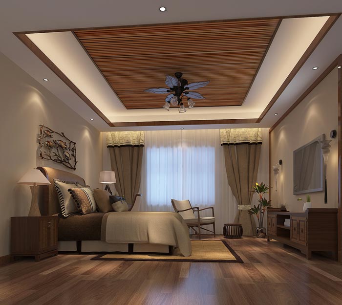 新中式精品酒店單人客房裝修設計案例效果圖