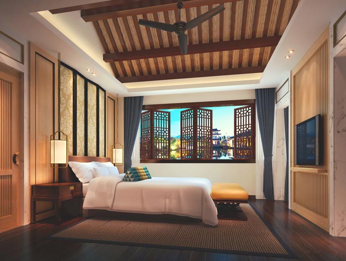 古城假日酒店C類客房裝修設(shè)計(jì)案例效果圖