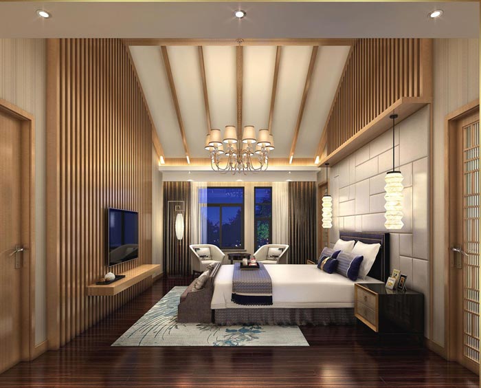 度假精品酒店套間臥室裝修設計案例效果圖