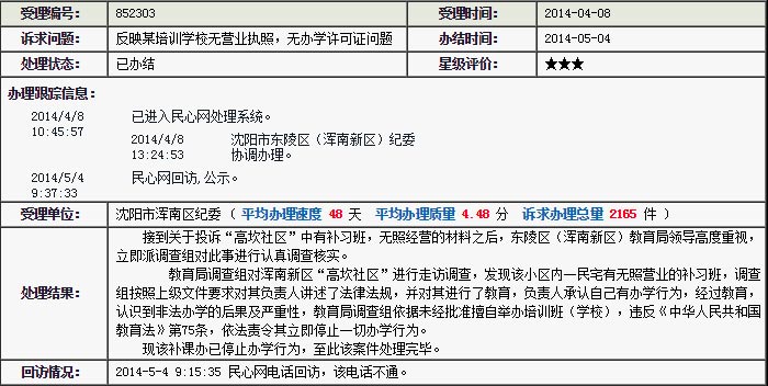 培訓(xùn)學(xué)校無(wú)營(yíng)業(yè)執(zhí)照處理意見(jiàn)截圖