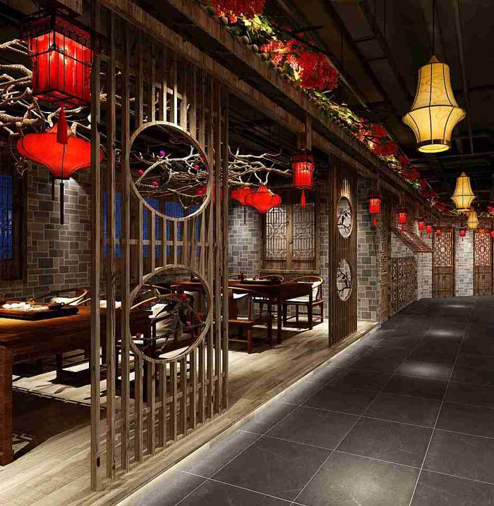 中餐廳餐區(qū)裝修設計效果圖