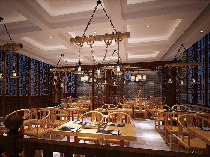 中式面館二樓裝修設(shè)計(jì)效果圖