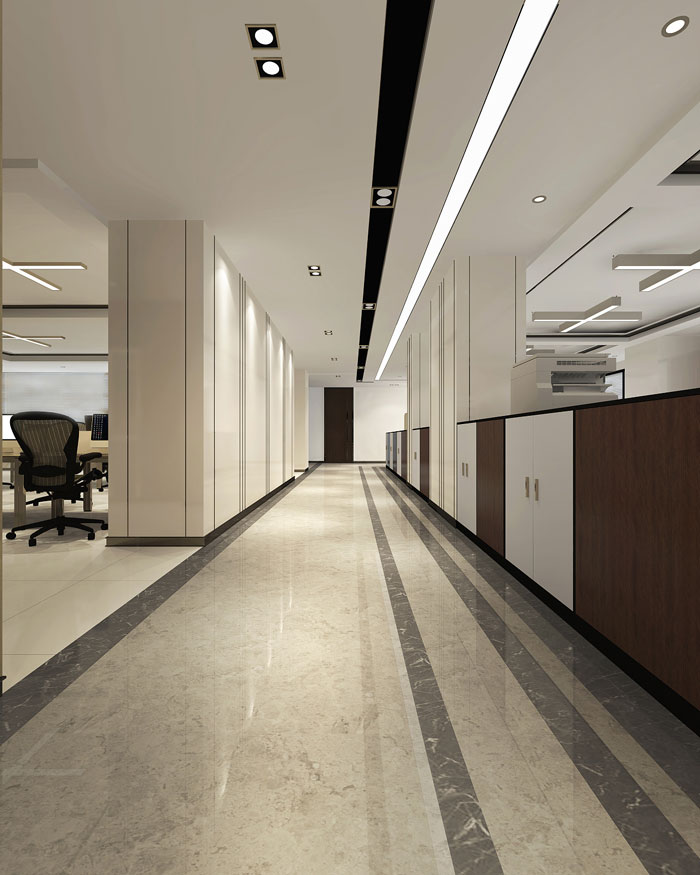 新中式辦公室過道裝修設(shè)計(jì)效果圖