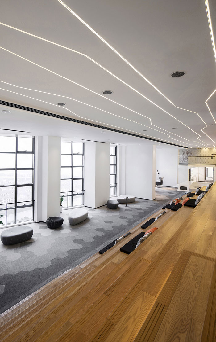 智慧辦公室接待、休息區(qū)裝修設(shè)計效果圖