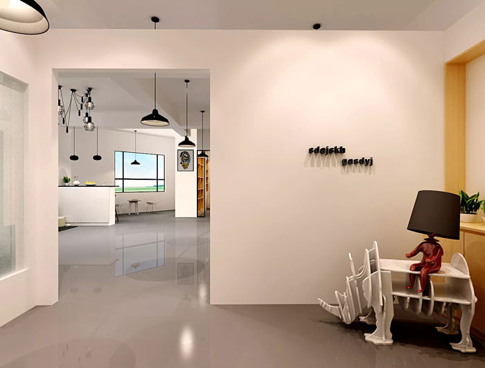 簡單辦公室進門區(qū)裝修設計效果圖