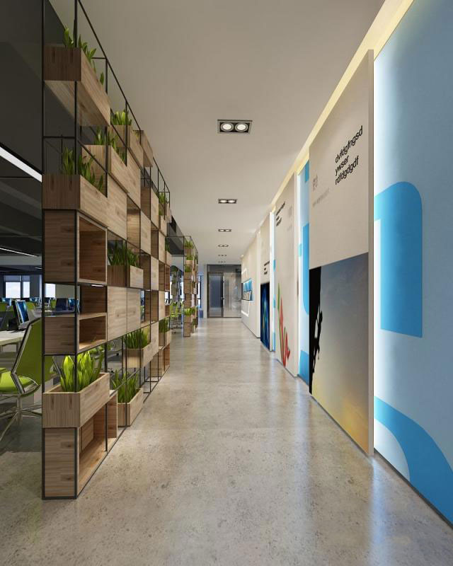 杭州良渚辦公室過(guò)道裝修設(shè)計(jì)效果圖