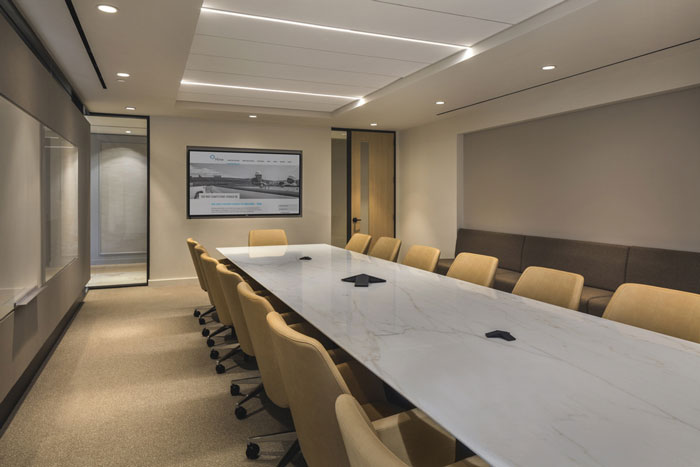 現(xiàn)代簡約辦公室會議區(qū)裝修設計效果圖