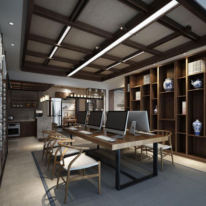 杭州蕭山辦公室辦公區(qū)裝修設計效果圖