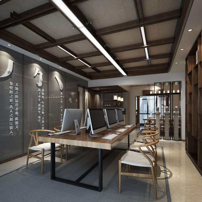 杭州蕭山辦公室辦公區(qū)裝修設計效果圖