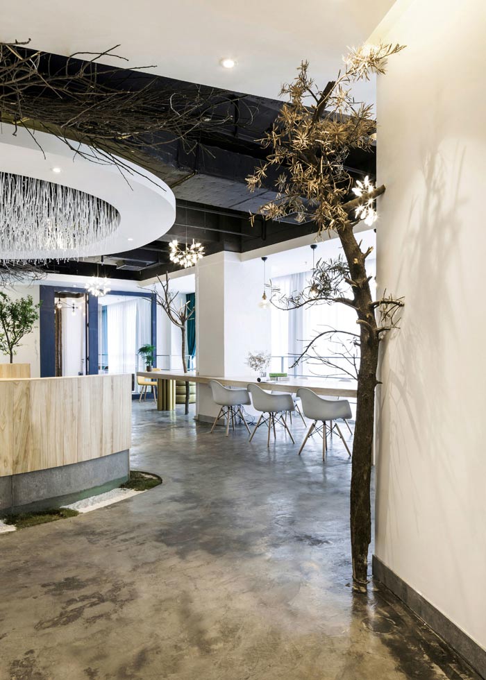 環(huán)保辦公室右側(cè)裝修設(shè)計效果圖