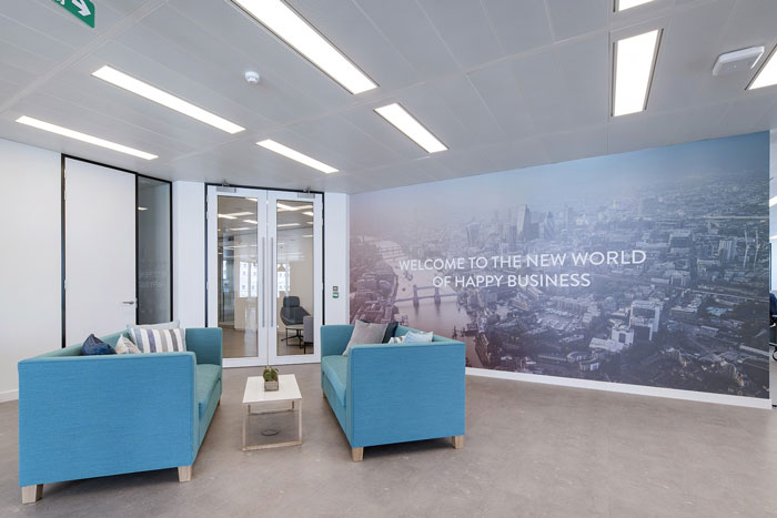 互聯(lián)網(wǎng)金融公司辦公室接待區(qū)裝修設計效果圖