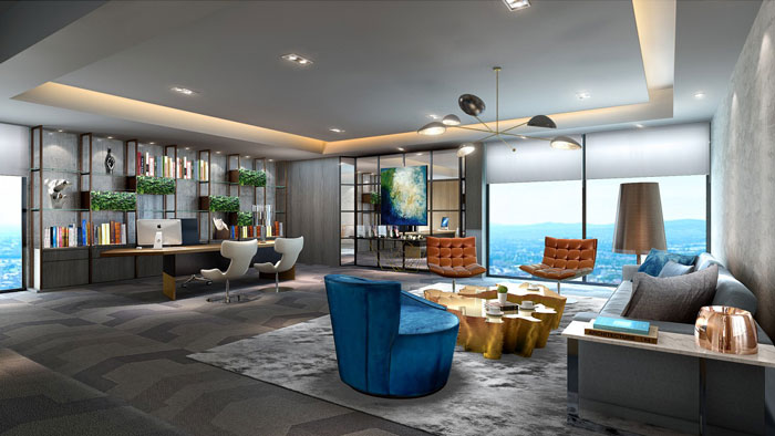 辦公空間總經(jīng)理辦公室裝修設計效果圖