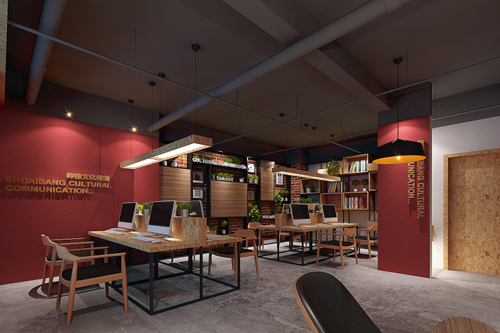 公寓辦公室辦公區(qū)裝修設計效果圖